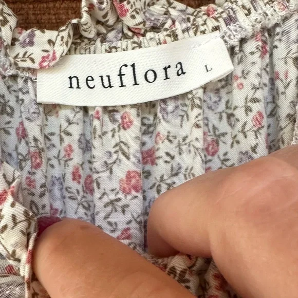 Neuflora floral puff sleeve dress - Picture 3 of 4
